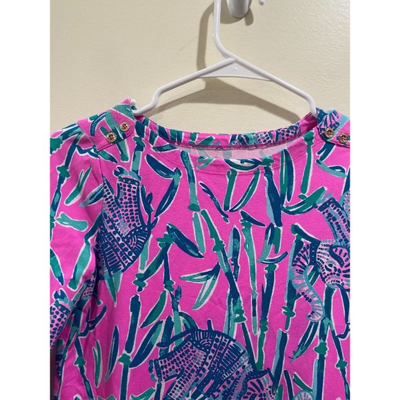 Lilly Pulitzer Kids Mini Sophie Dress Mandevilla Pink Elephant Dress Sz xl - Picture 7 of 9